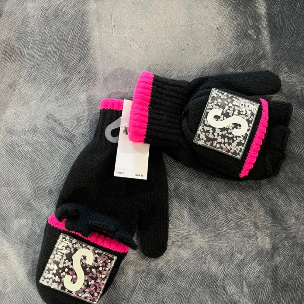 Justice girls gloves and hat set